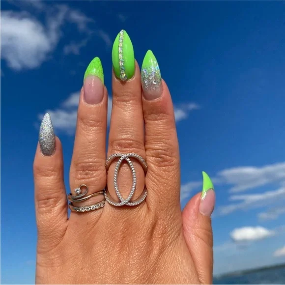 Stirring Silver Interlocking Ring - Picture 4 of 8